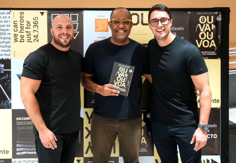 Abel Neto com Josef Rubin e Hendel Favarin - Crédito da Foto Pedro Flausino / Divulgação