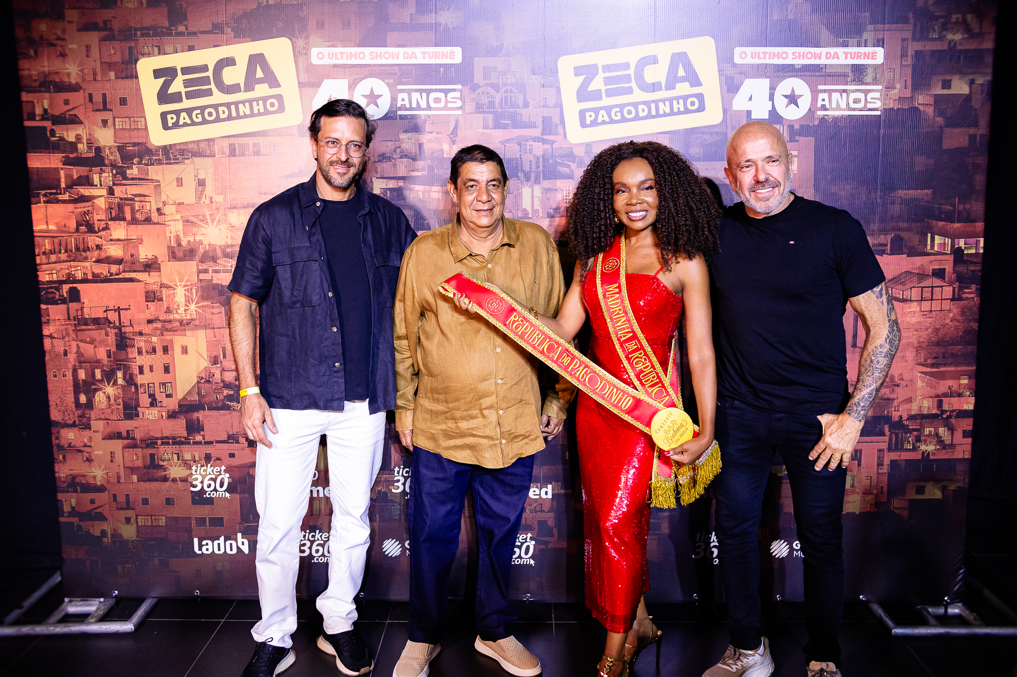 Caire Aoas, Zeca Pagodinho, Thelminha e Alvaro Aoas - Foto @timedefoto